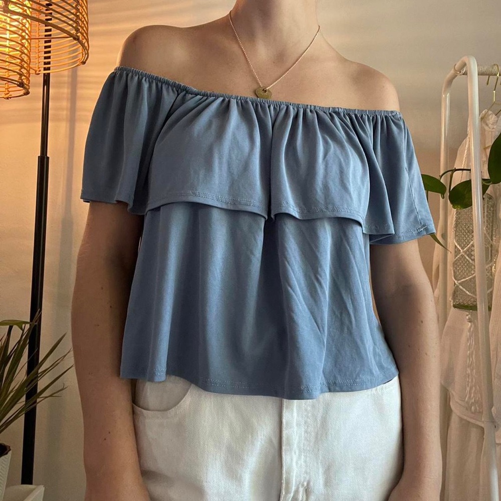 off the shoulder ruffle top